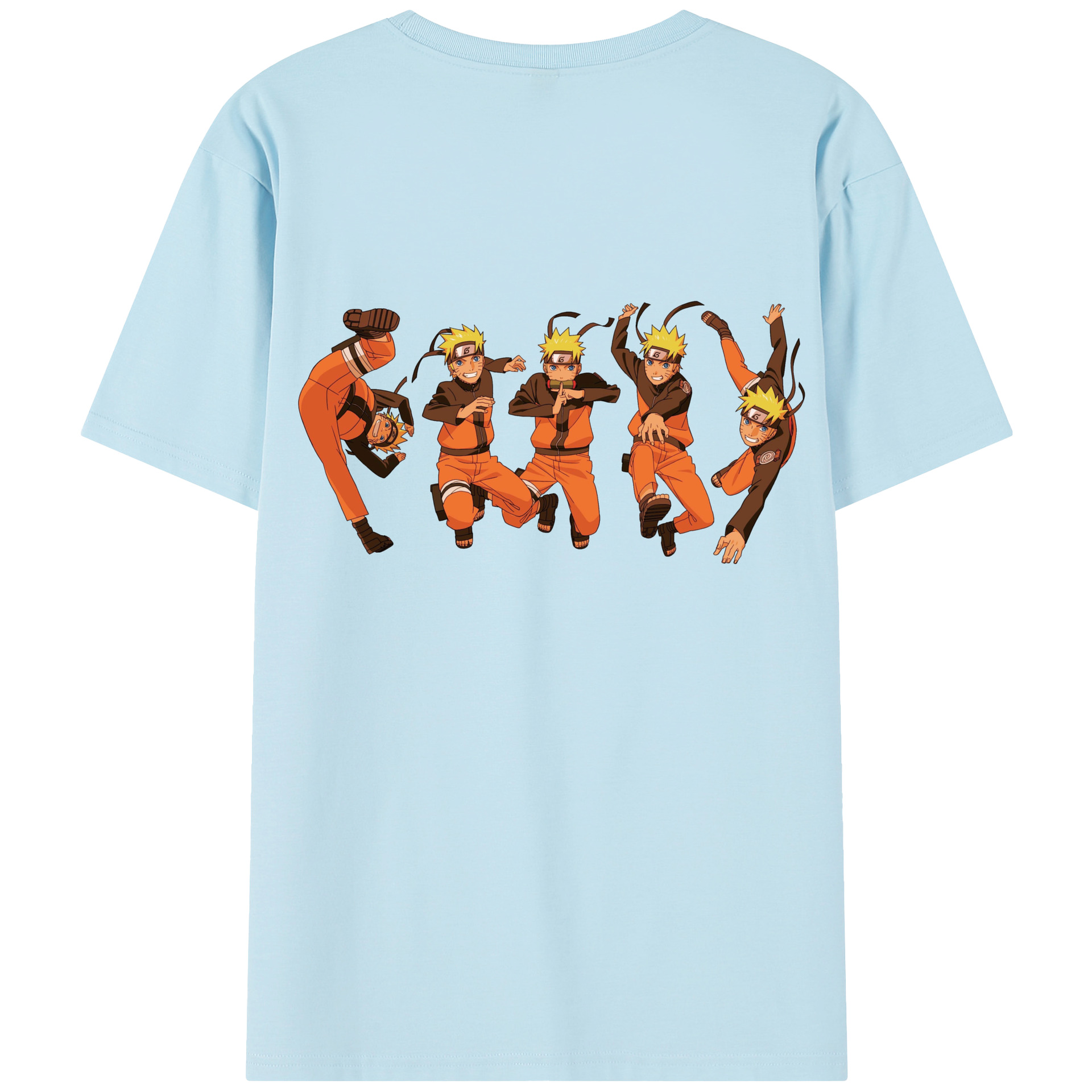 （画像用） NARUTO -ナルト- うずまき ナルト Uzumaki Naruto 綿100％半袖Tシャツ（背面プリント）